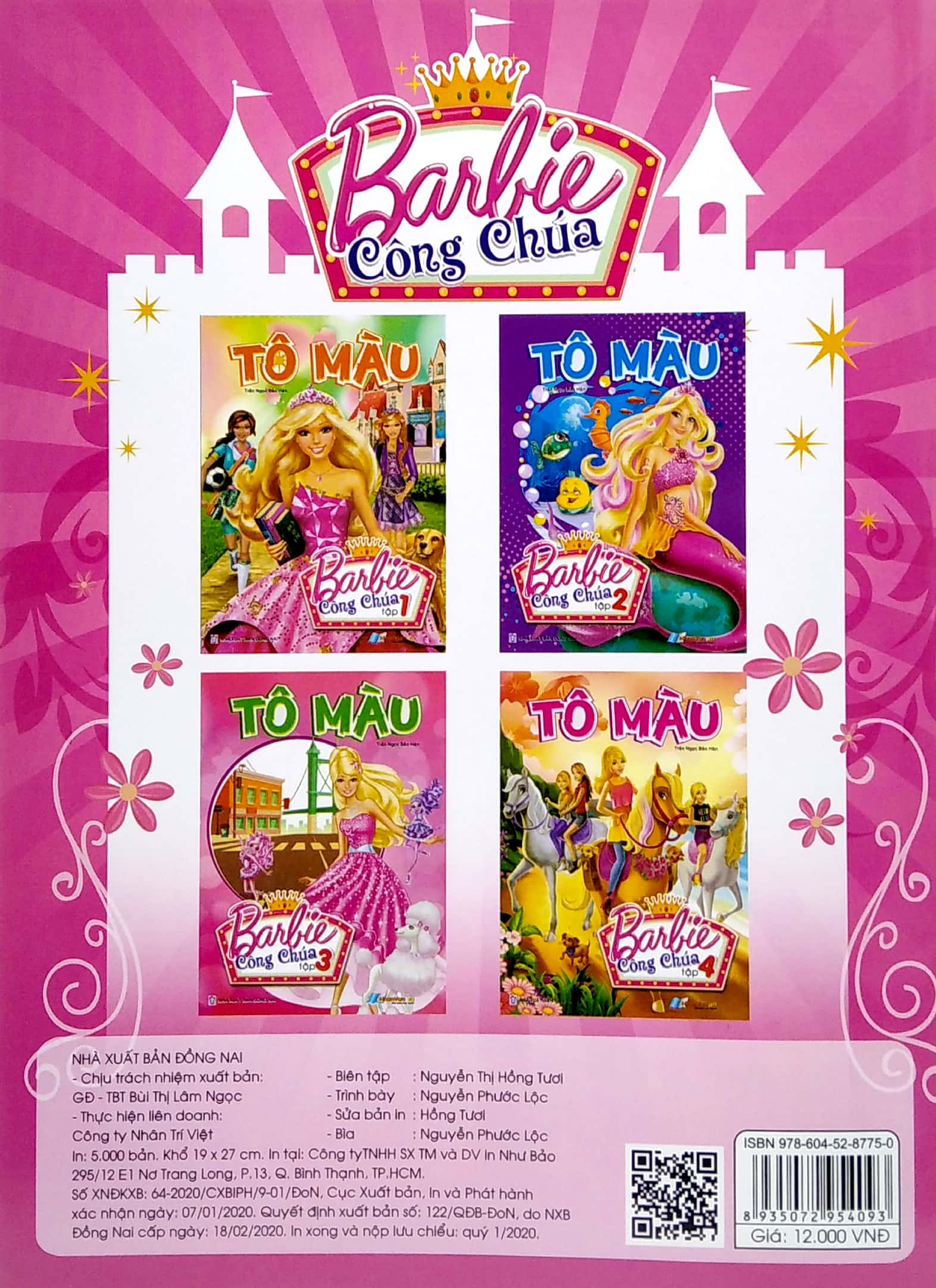 bộ tô màu barbie công chúa - tập 3