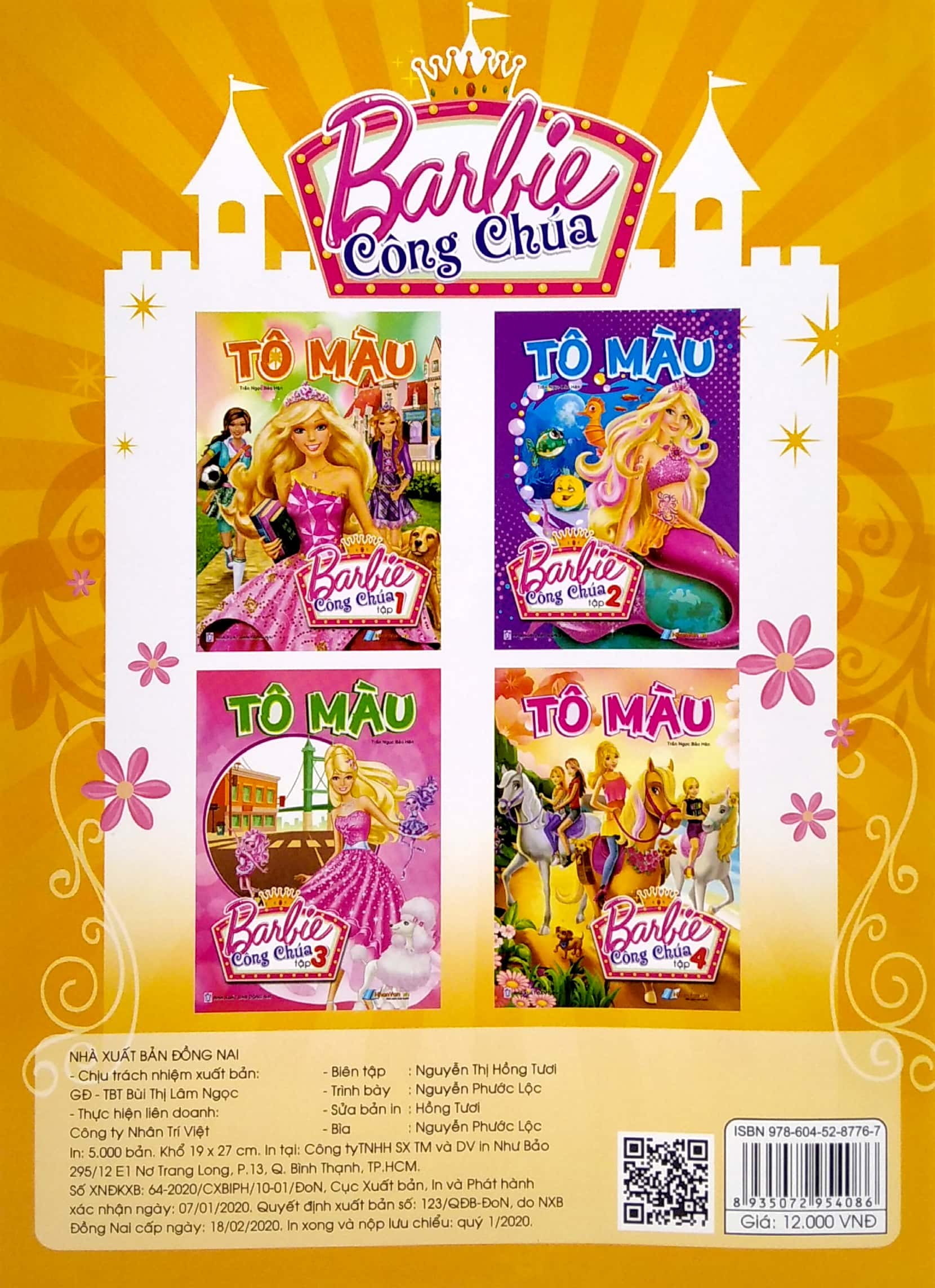 bộ tô màu barbie công chúa - tập 4