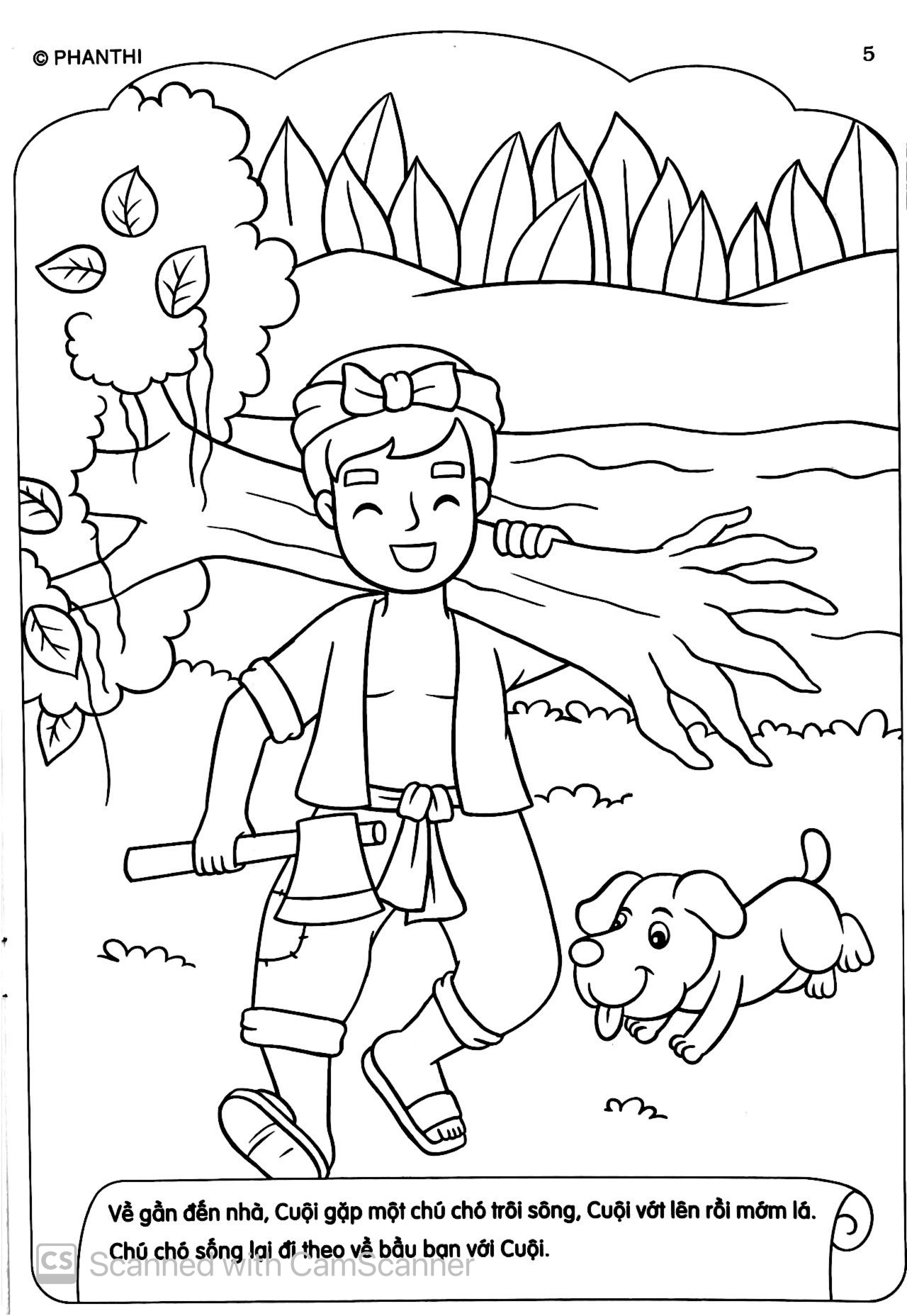 bộ tô màu bé yêu cổ tích 8 - sự tích chú cuội