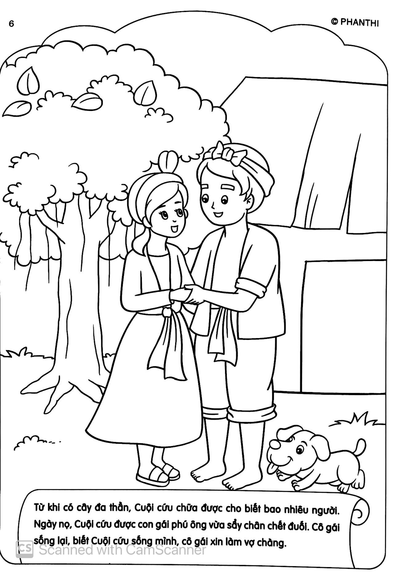 bộ tô màu bé yêu cổ tích 8 - sự tích chú cuội