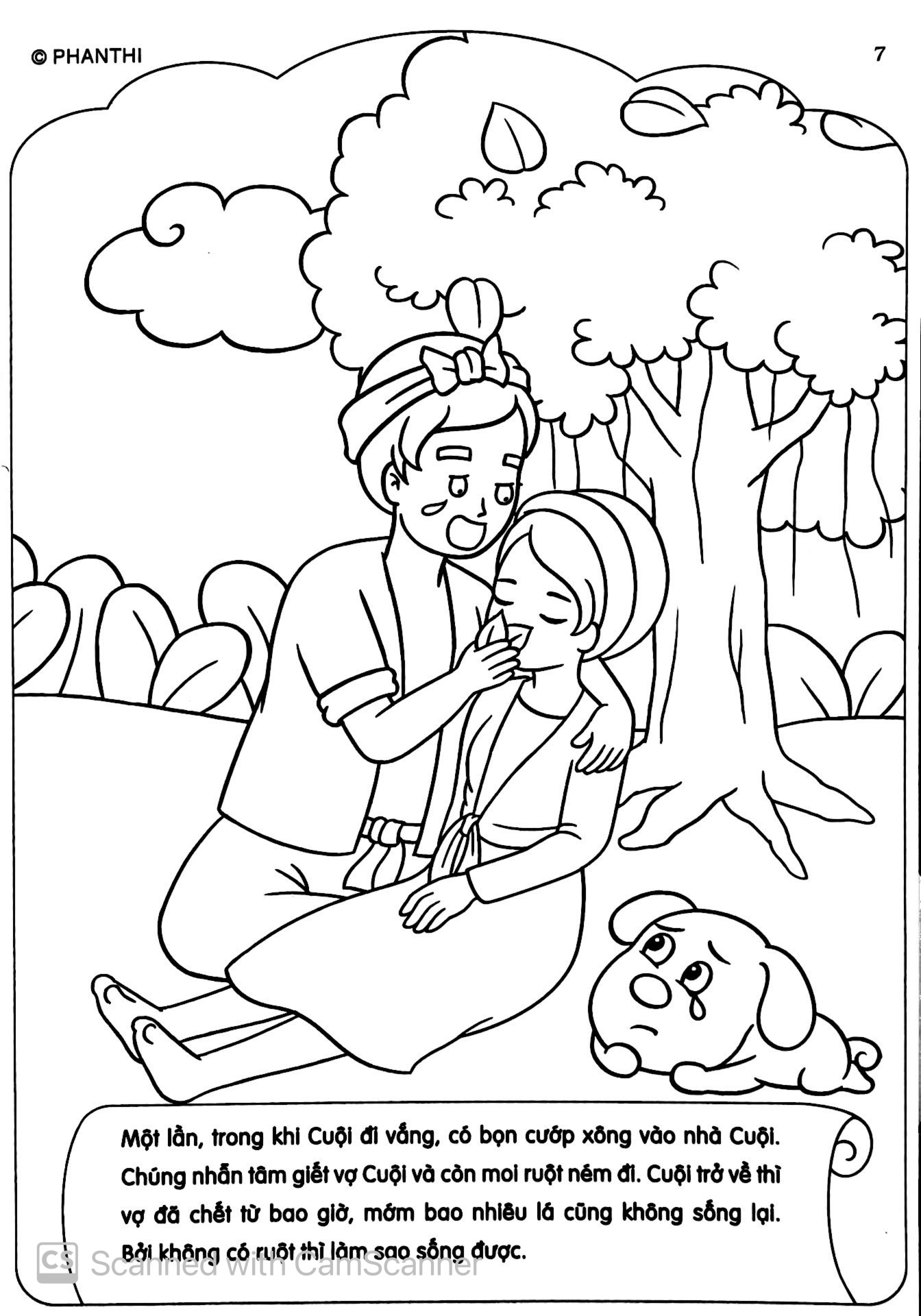 bộ tô màu bé yêu cổ tích 8 - sự tích chú cuội