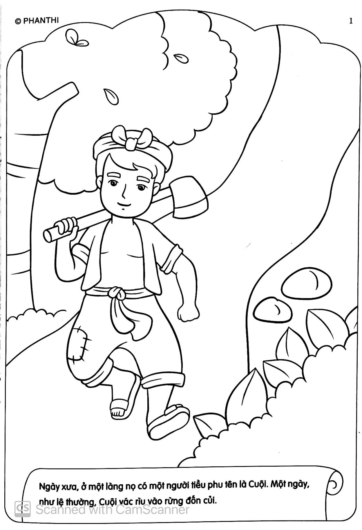 bộ tô màu bé yêu cổ tích 8 - sự tích chú cuội