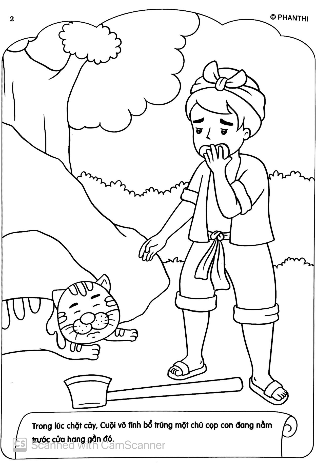 bộ tô màu bé yêu cổ tích 8 - sự tích chú cuội