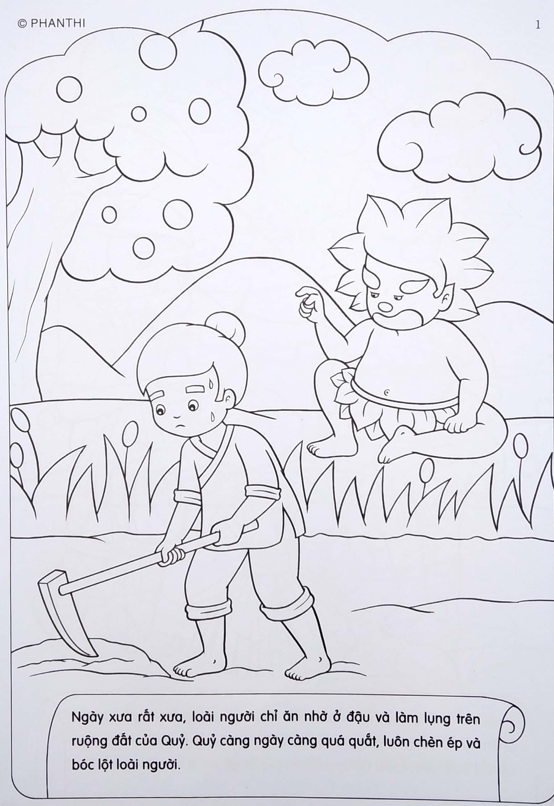 bộ tô màu bé yêu cổ tích - tập 11: cây nêu ngày tết