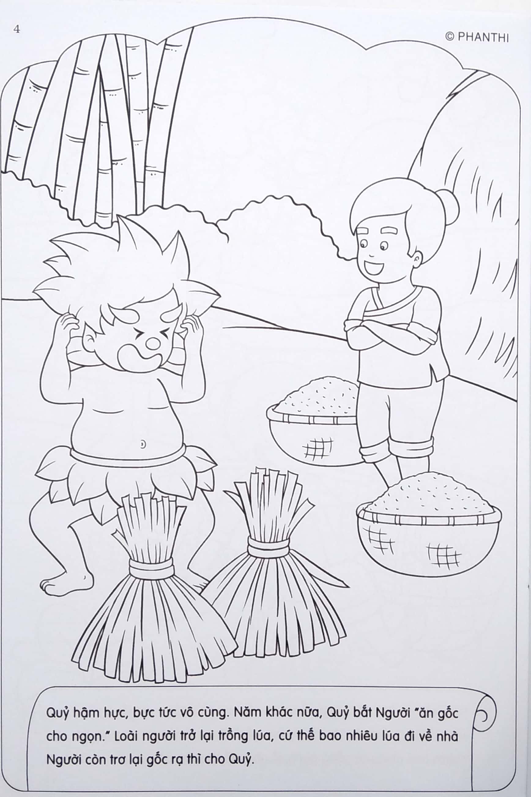 bộ tô màu bé yêu cổ tích - tập 11: cây nêu ngày tết