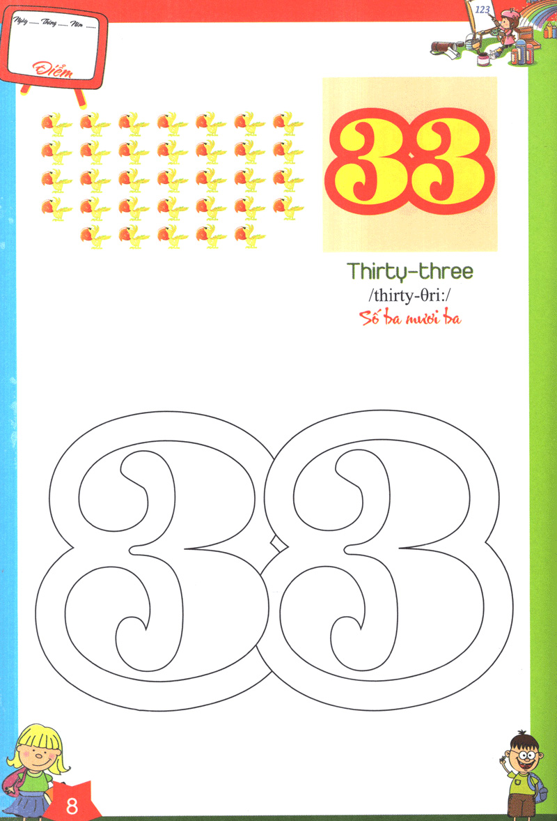 bộ tô màu chữ số và học đánh vần tiếng anh dành cho bé quyển 2