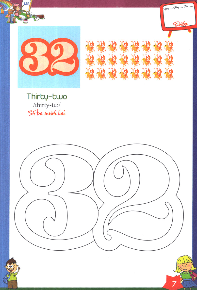 bộ tô màu chữ số và học đánh vần tiếng anh dành cho bé quyển 2