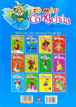 bộ tô màu công chúa (tập 2) - tặng kèm miếng dán trang sức
