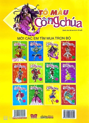 bộ tô màu công chúa (tập 3) - tặng kèm miếng dán trang sức