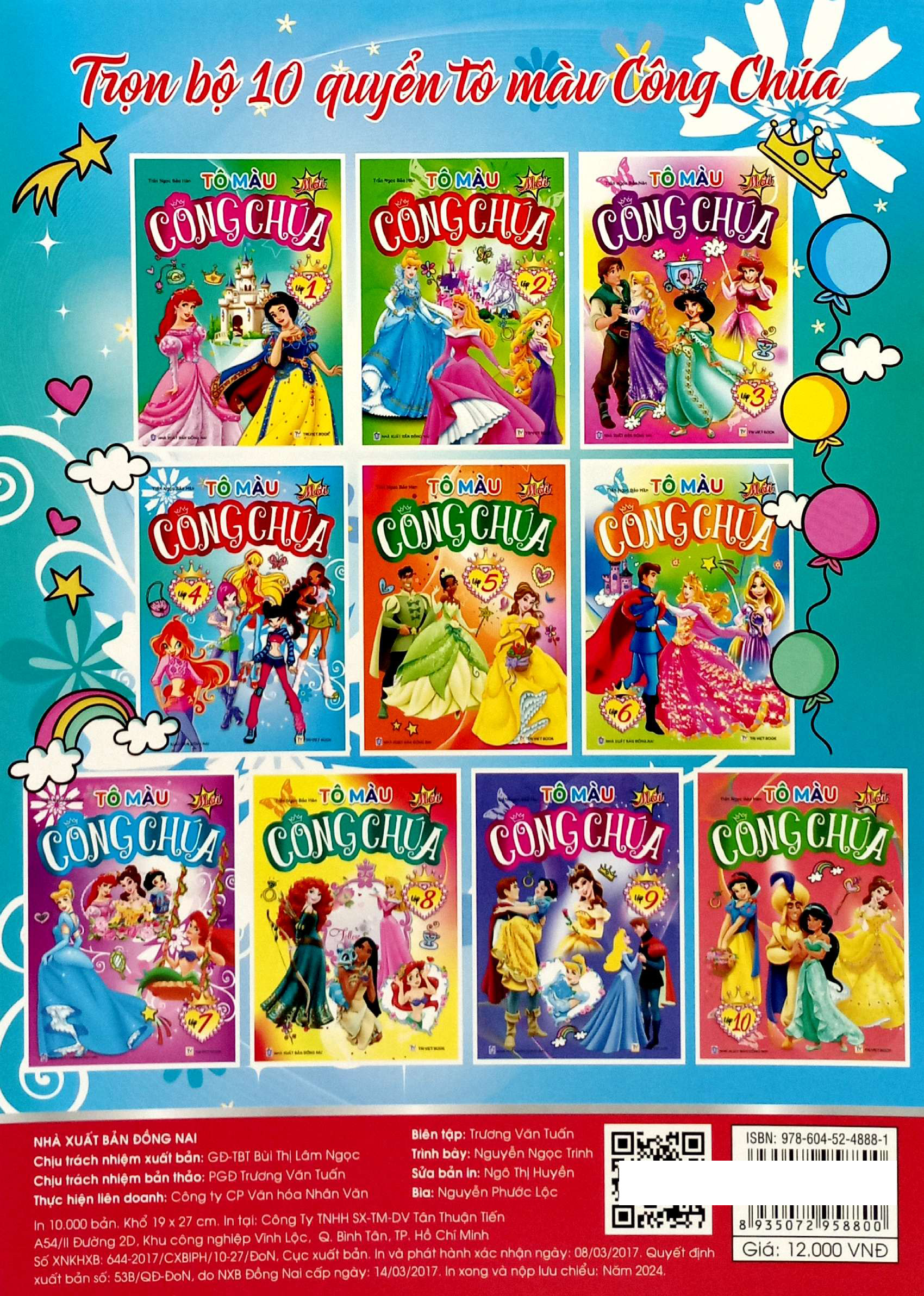 bộ tô màu công chúa - tập 4