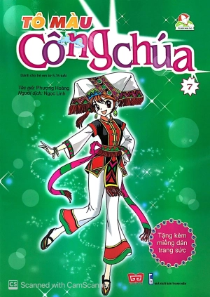 bộ tô màu công chúa (tập 7) - tặng kèm miếng dán trang sức