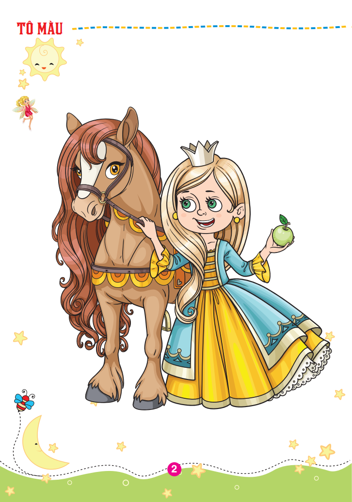 bộ tô màu công chúa thiên thần - tập 1