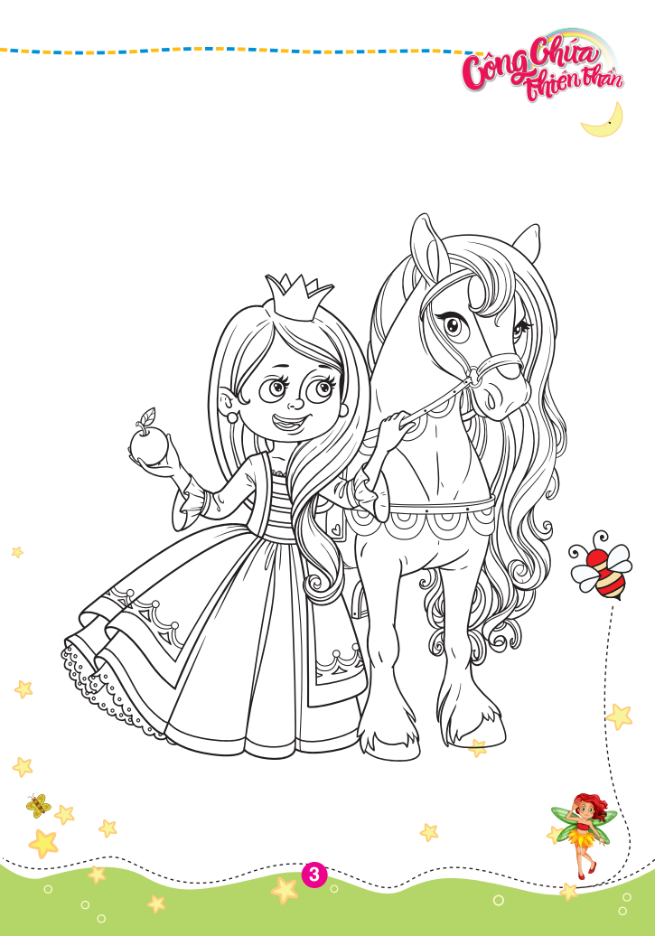 bộ tô màu công chúa thiên thần - tập 1