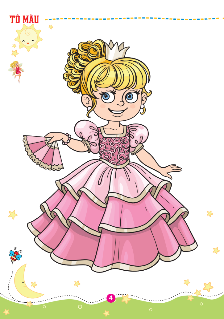 bộ tô màu công chúa thiên thần - tập 1