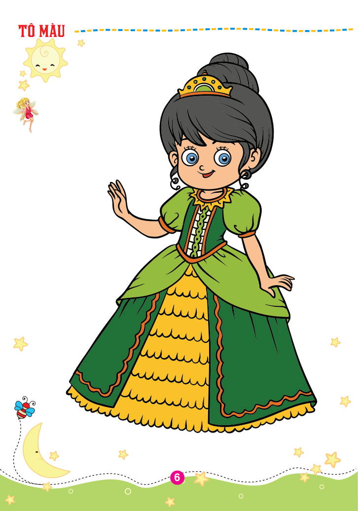 bộ tô màu công chúa thiên thần - tập 1