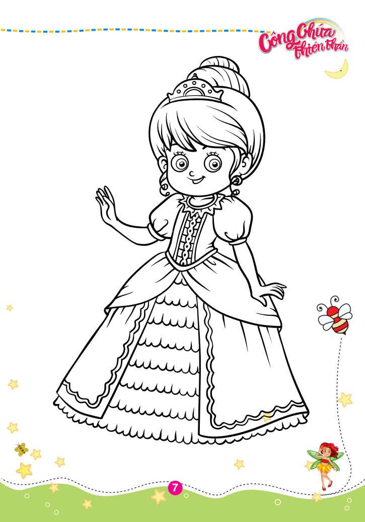 bộ tô màu công chúa thiên thần - tập 1