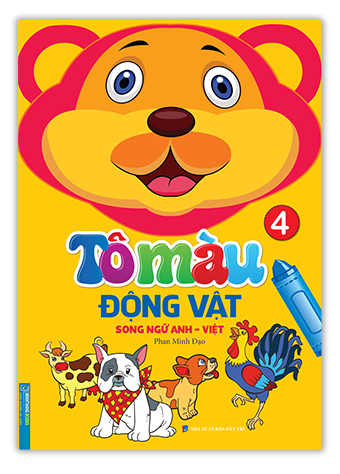 bộ tô màu động vật - tập 4 (song ngữ anh - việt)