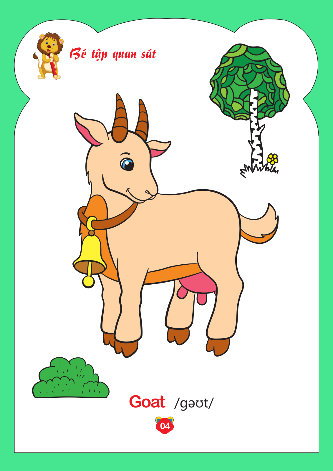 bộ tô màu động vật - tập 4 (song ngữ anh - việt)