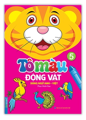 bộ tô màu động vật - tập 5 (song ngữ anh - việt)