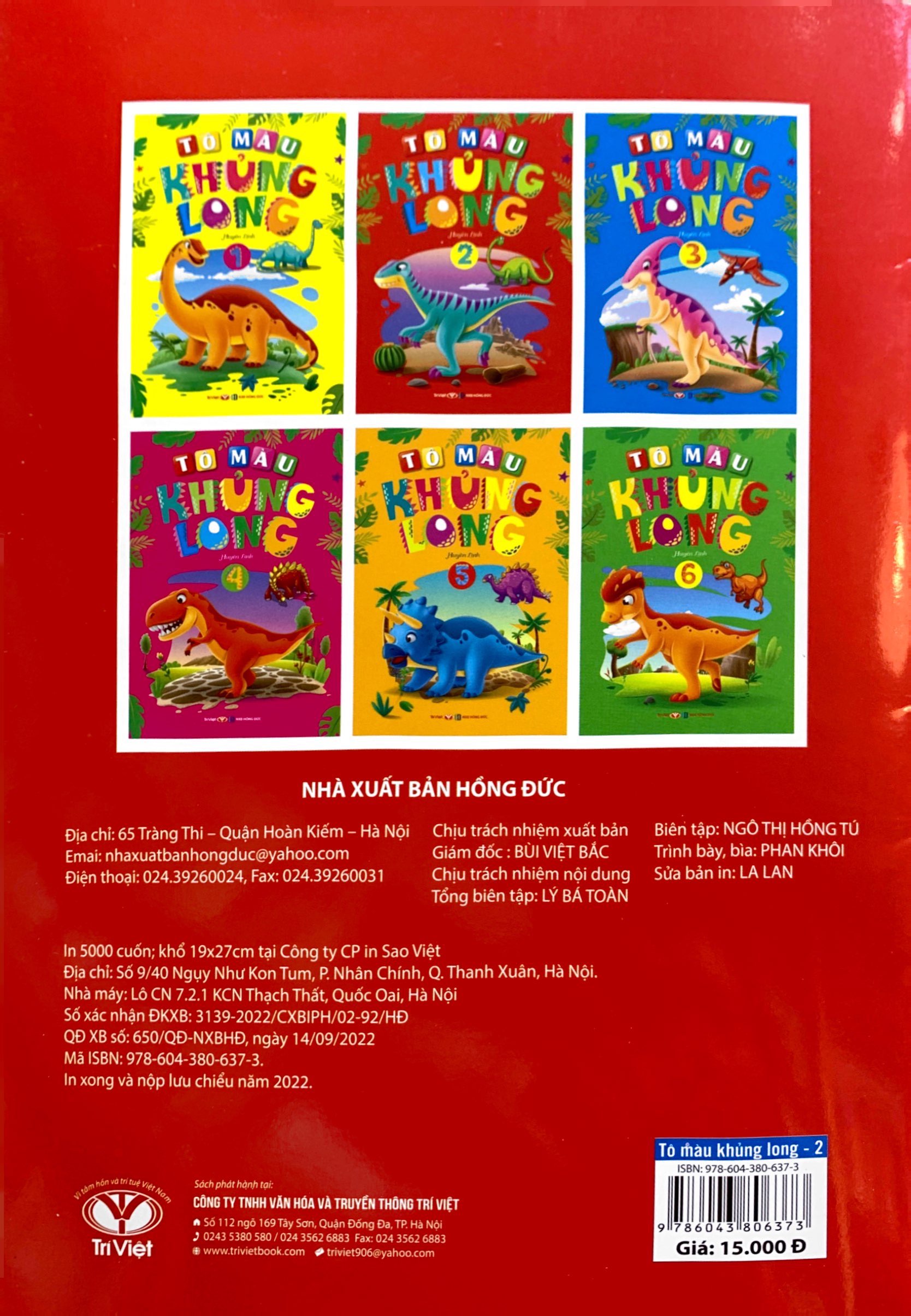 bộ tô màu khủng long - tập 2 (2022)