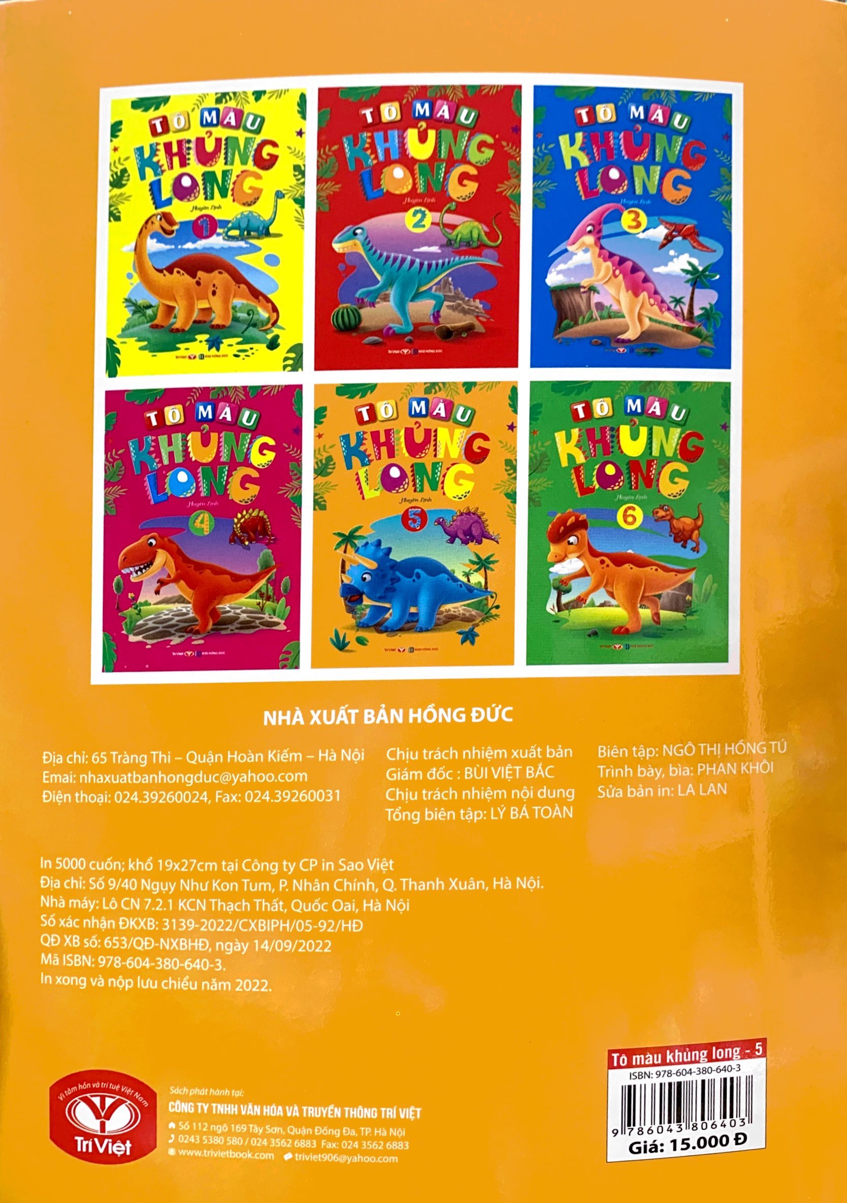 bộ tô màu khủng long - tập 5 (2022)