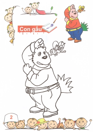 bộ tô màu mẫu giáo - các loại thú - tập 2