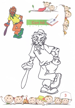 bộ tô màu mẫu giáo - các loại thú - tập 2