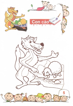 bộ tô màu mẫu giáo - các loại thú - tập 2