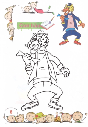 bộ tô màu mẫu giáo - các loại thú - tập 2