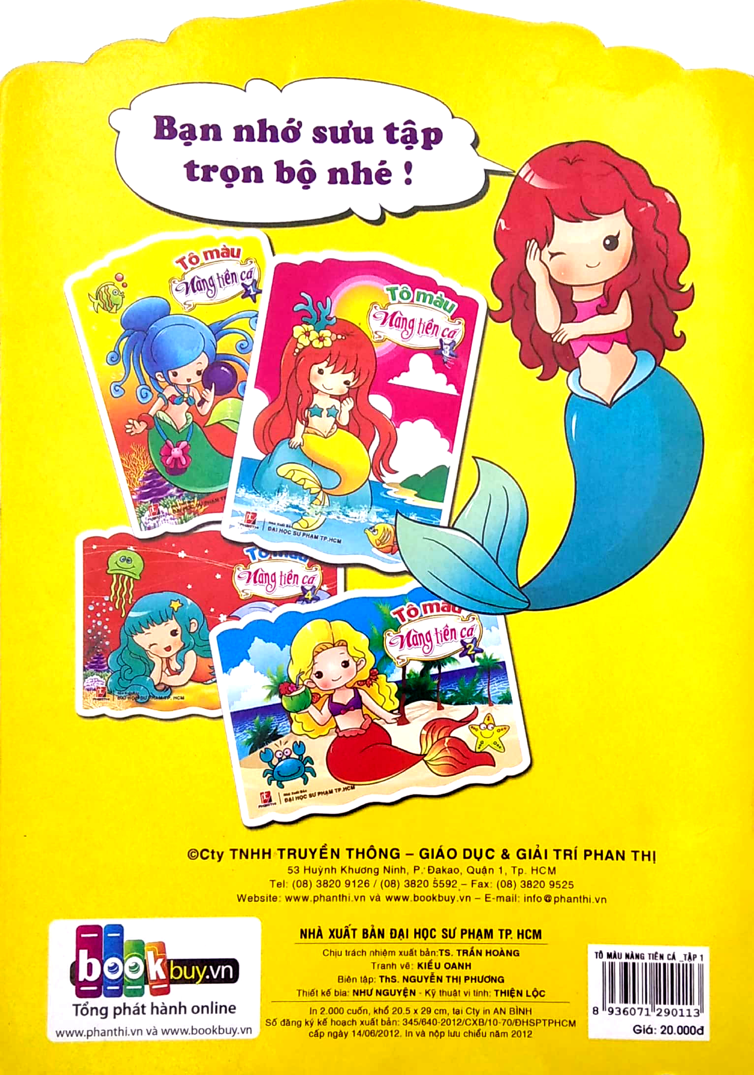 bộ tô màu nàng tiên cá - tập 1