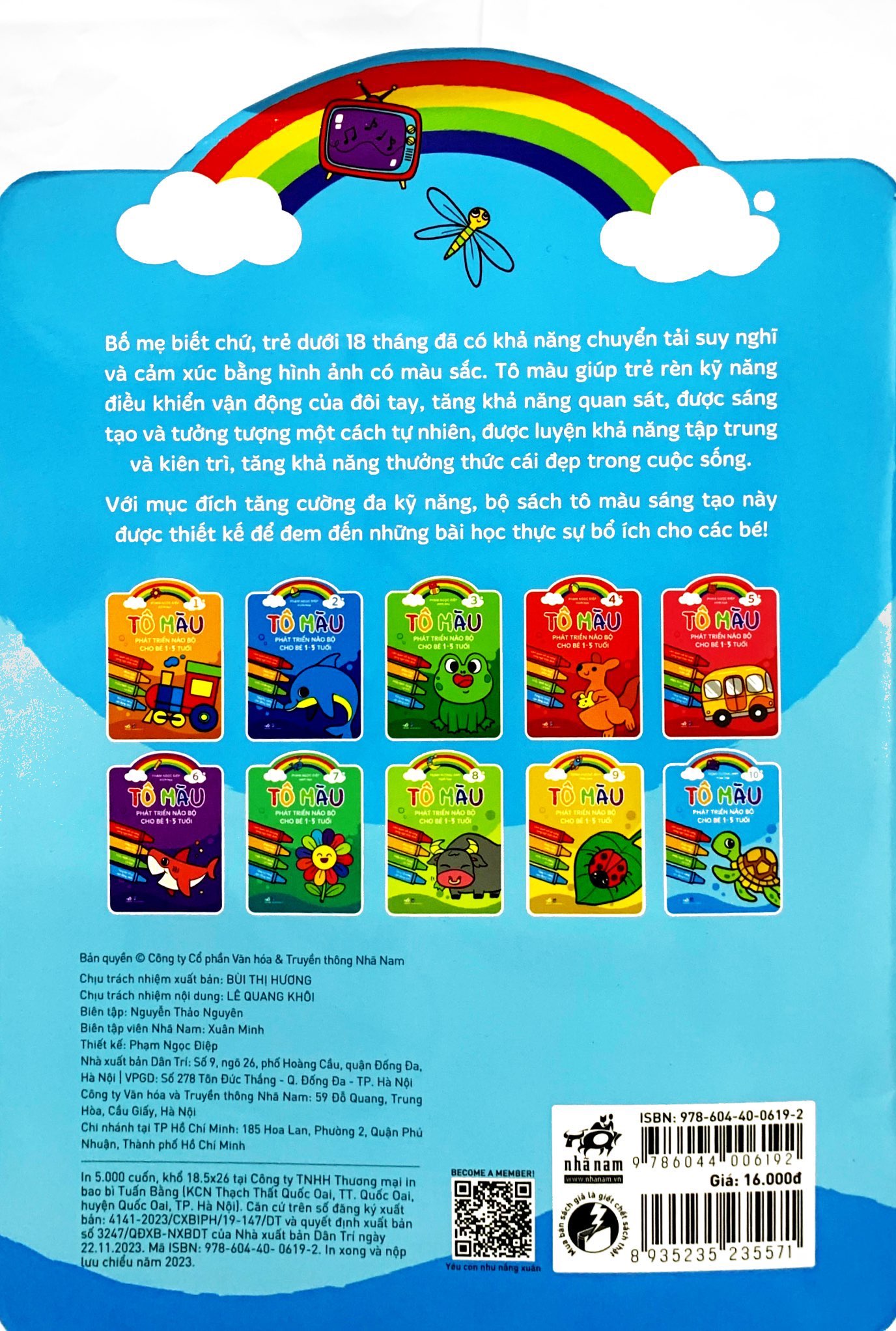 bộ tô màu phát triển não bộ cho bé 1-5 tuổi - tập 10