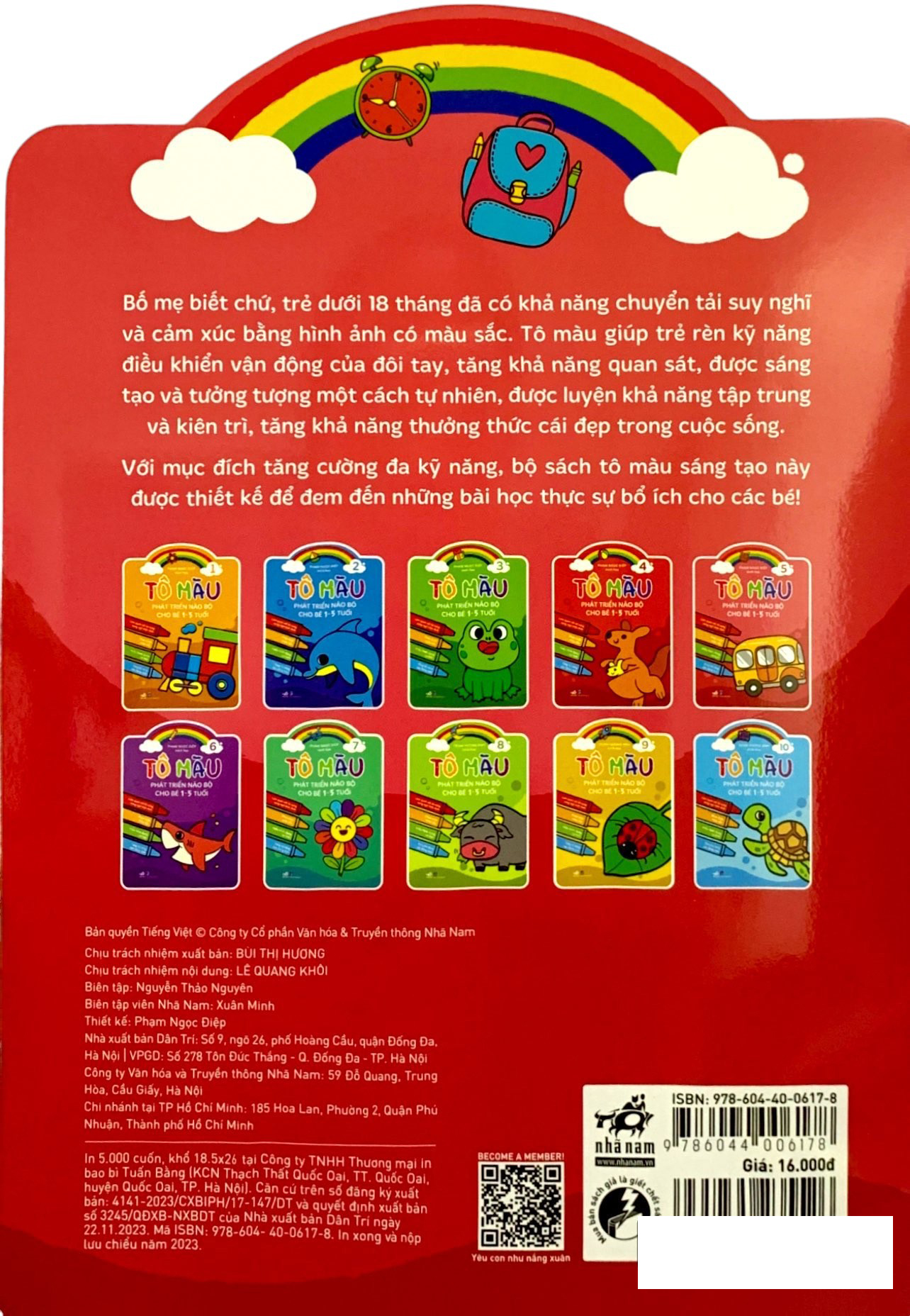 bộ tô màu phát triển não bộ cho bé 1-5 tuổi - tập 5