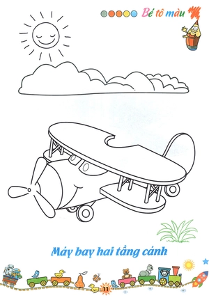 bộ tô màu phương tiện giao thông 2: trên bầu trời