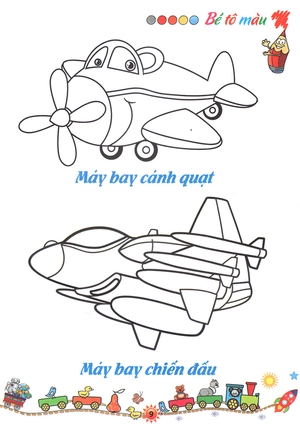 bộ tô màu phương tiện giao thông 2: trên bầu trời