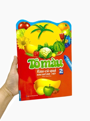 bộ tô màu rau - củ - quả song ngữ anh - việt - tập 2