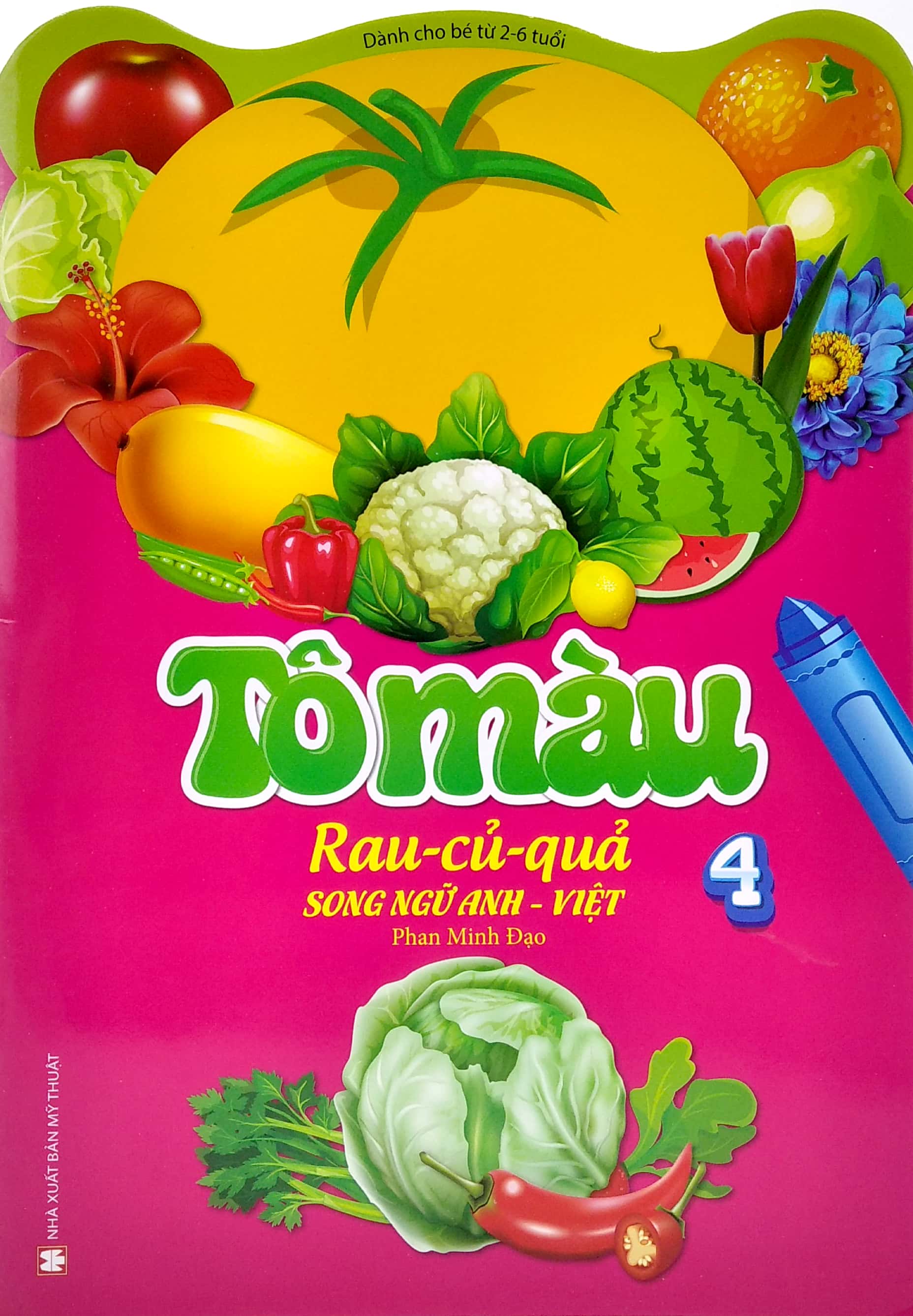 bộ tô màu rau-củ- quả- song ngữ anh-việt - tập 2 (tái bản 2023)