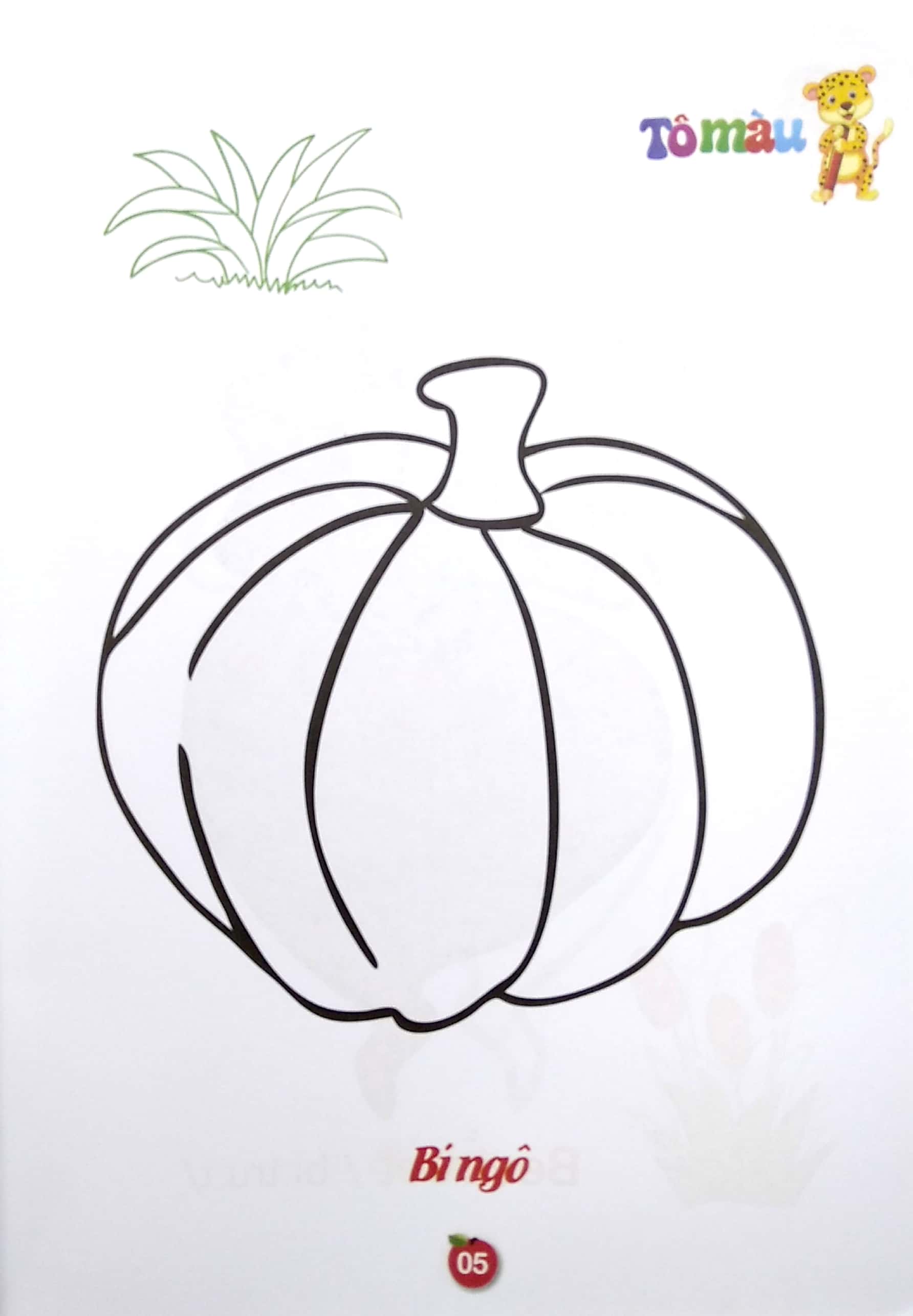 bộ tô màu rau-củ- quả- song ngữ anh-việt - tập 2 (tái bản 2023)