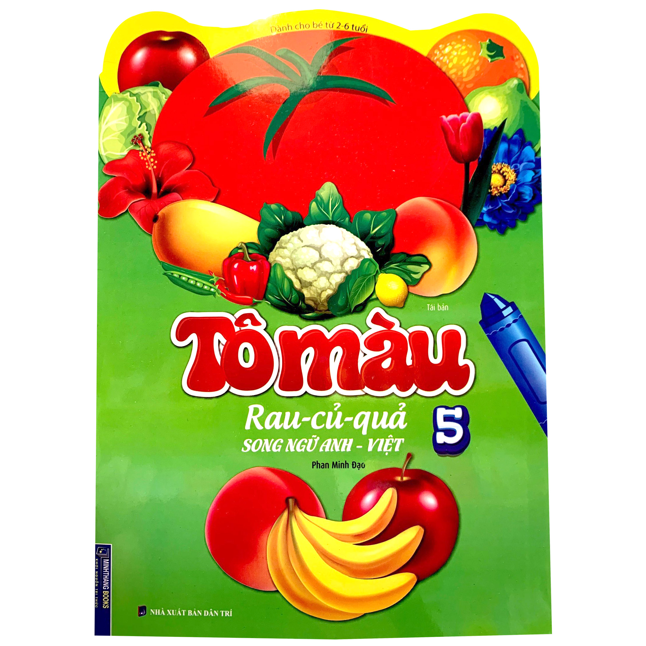 bộ tô màu rau - củ - quả - tập 5 (song ngữ anh - việt)