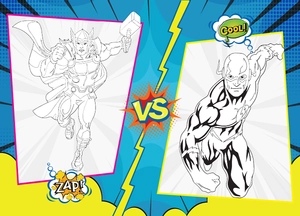 bộ tô màu rèn luyện iq eq cq - super heroes siêu anh hùng - tập 1 - tặng kèm sticker