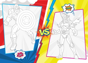 bộ tô màu rèn luyện iq eq cq - super heroes siêu anh hùng - tập 1 - tặng kèm sticker