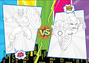 bộ tô màu rèn luyện iq eq cq - super heroes siêu anh hùng - tập 2 - tặng kèm sticker