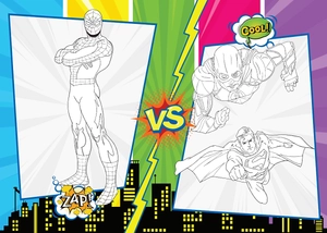 bộ tô màu rèn luyện iq eq cq - super heroes siêu anh hùng - tập 3 - tặng kèm sticker