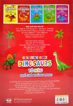 bộ tô màu thế giới khủng long dinosaurs 2