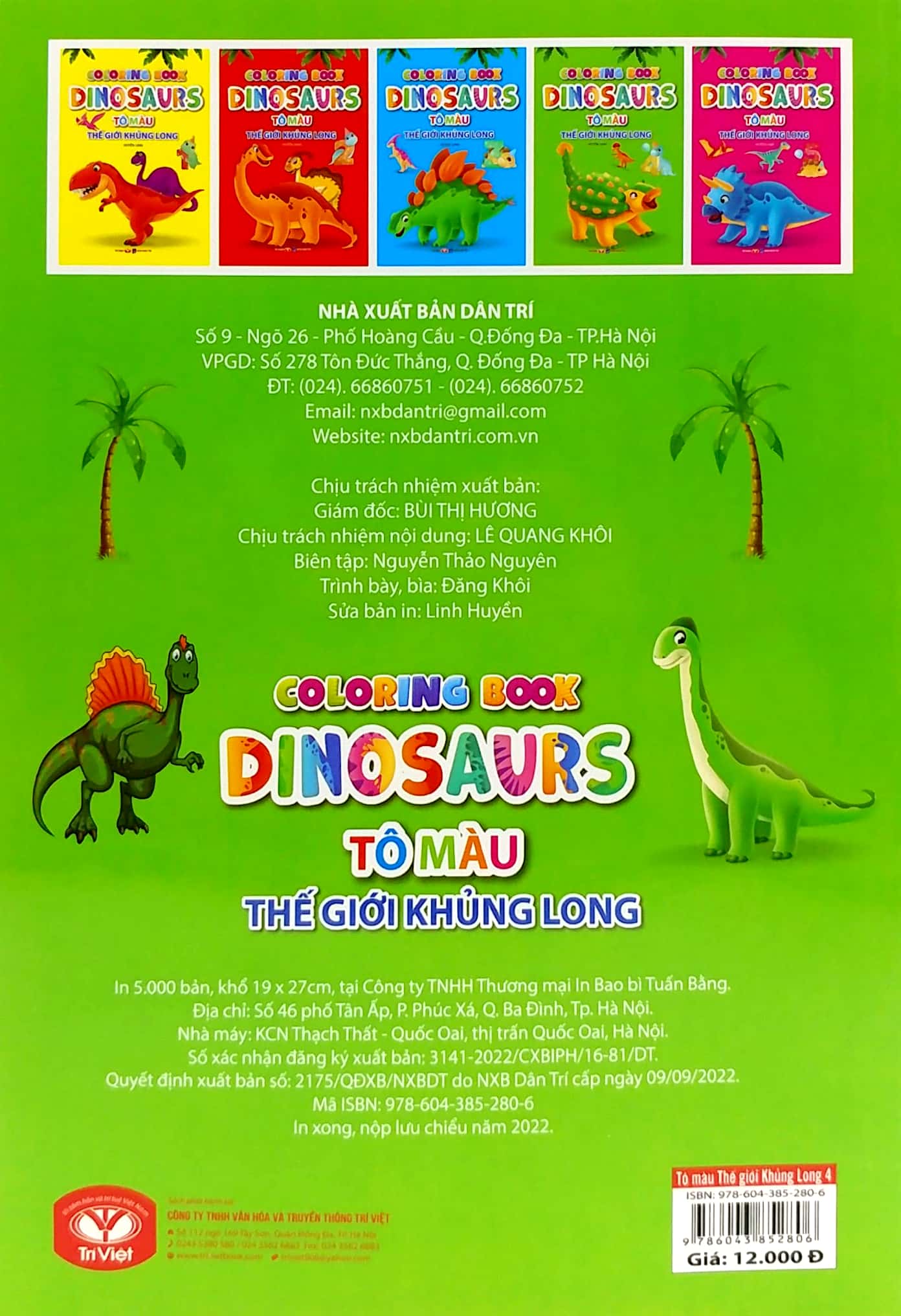 bộ tô màu thế giới khủng long dinosaurs 4