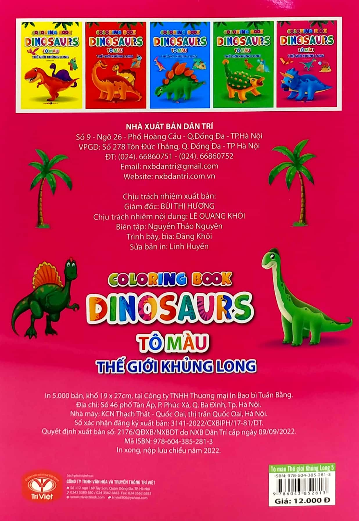 bộ tô màu thế giới khủng long dinosaurs 5