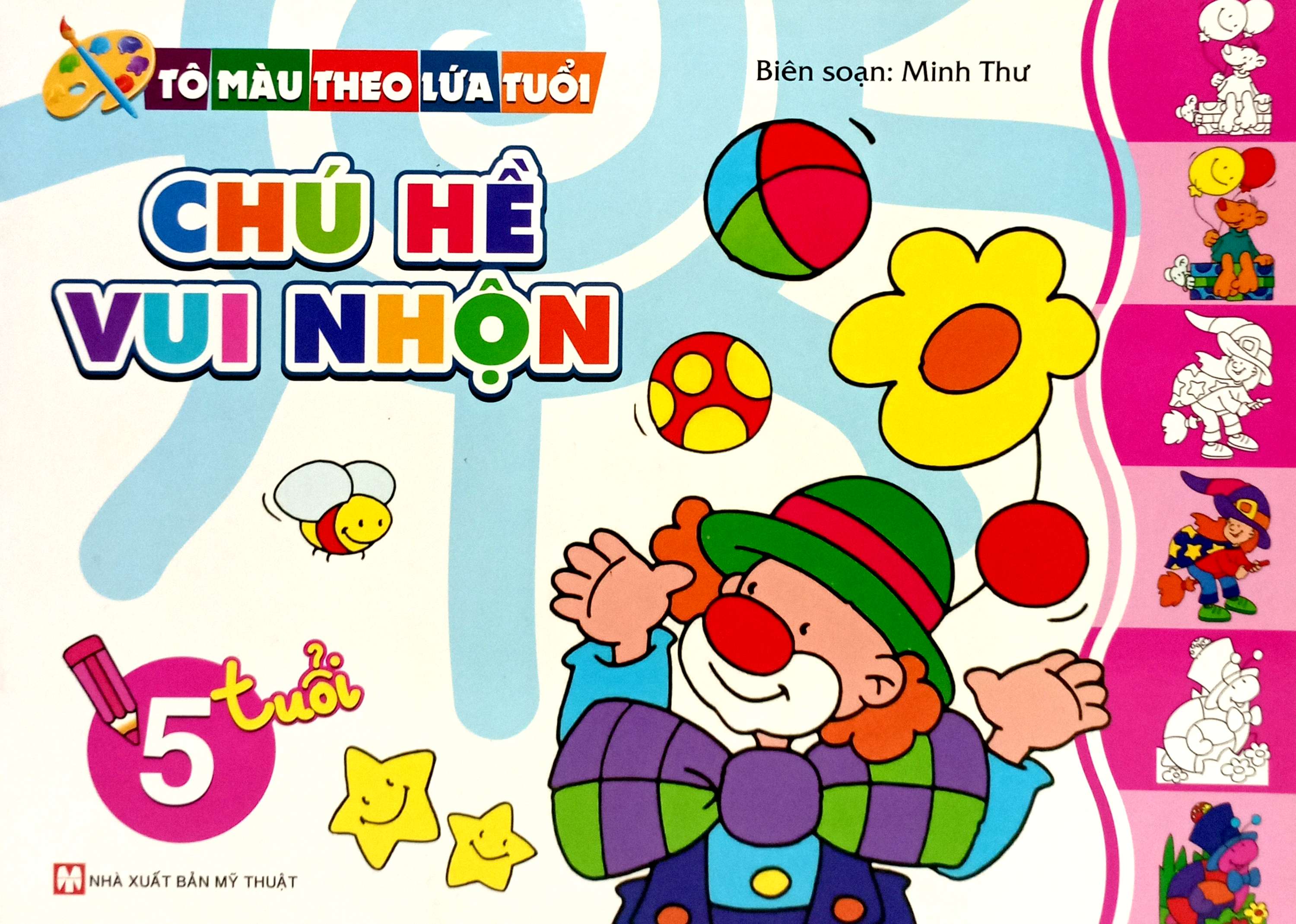 bộ tô màu theo lứa tuổi - chú hề vui nhộn (dành cho bé 5 tuổi) - tái bản