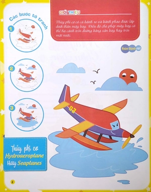 bộ tô màu theo từng bước - máy bay, chim chóc, côn trùng 1
