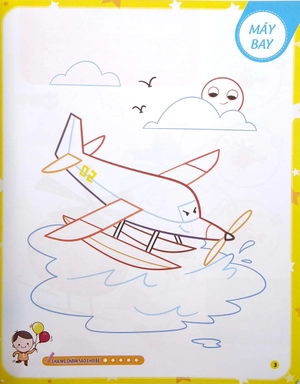 bộ tô màu theo từng bước - máy bay, chim chóc, côn trùng 1