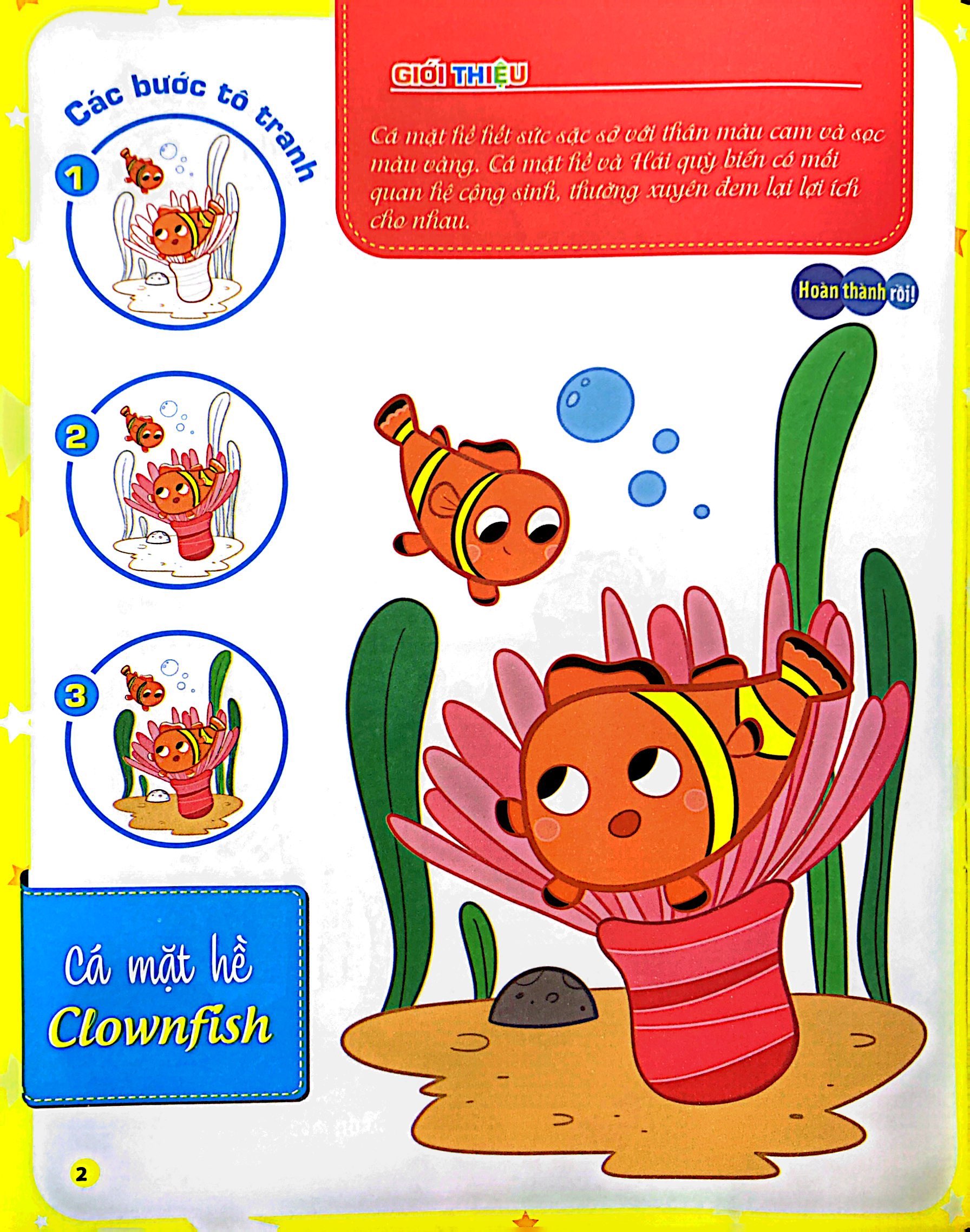 bộ tô màu theo từng bước - sinh vật biển, động vật trên cạn, khủng long 1