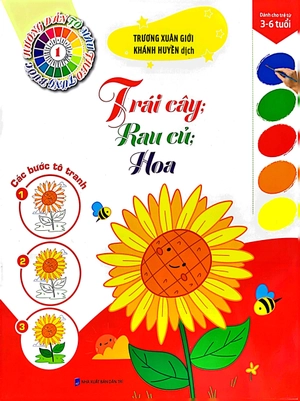 bộ tô màu theo từng bước - trái cây, rau củ, hoa 1